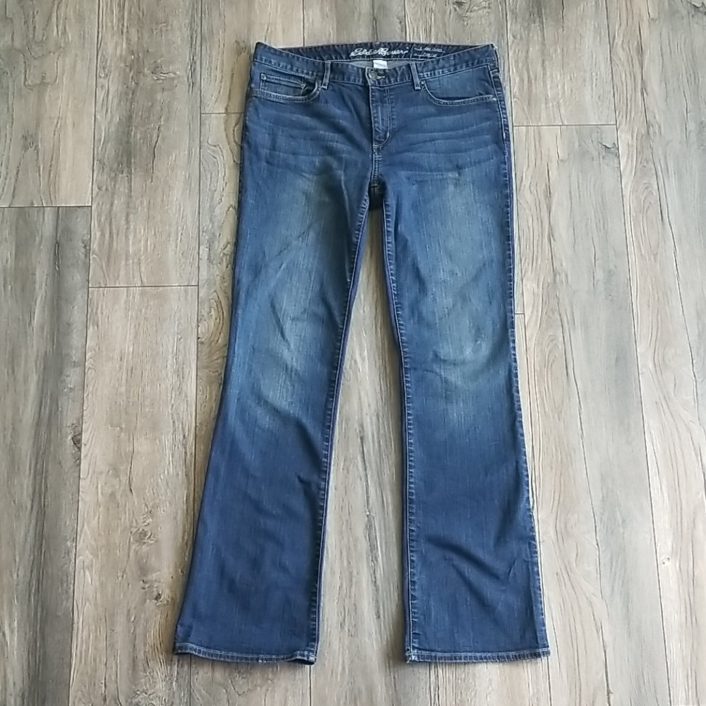 Eddie Bauer Slightly Curvy Boot Cut Jeans, Size 12